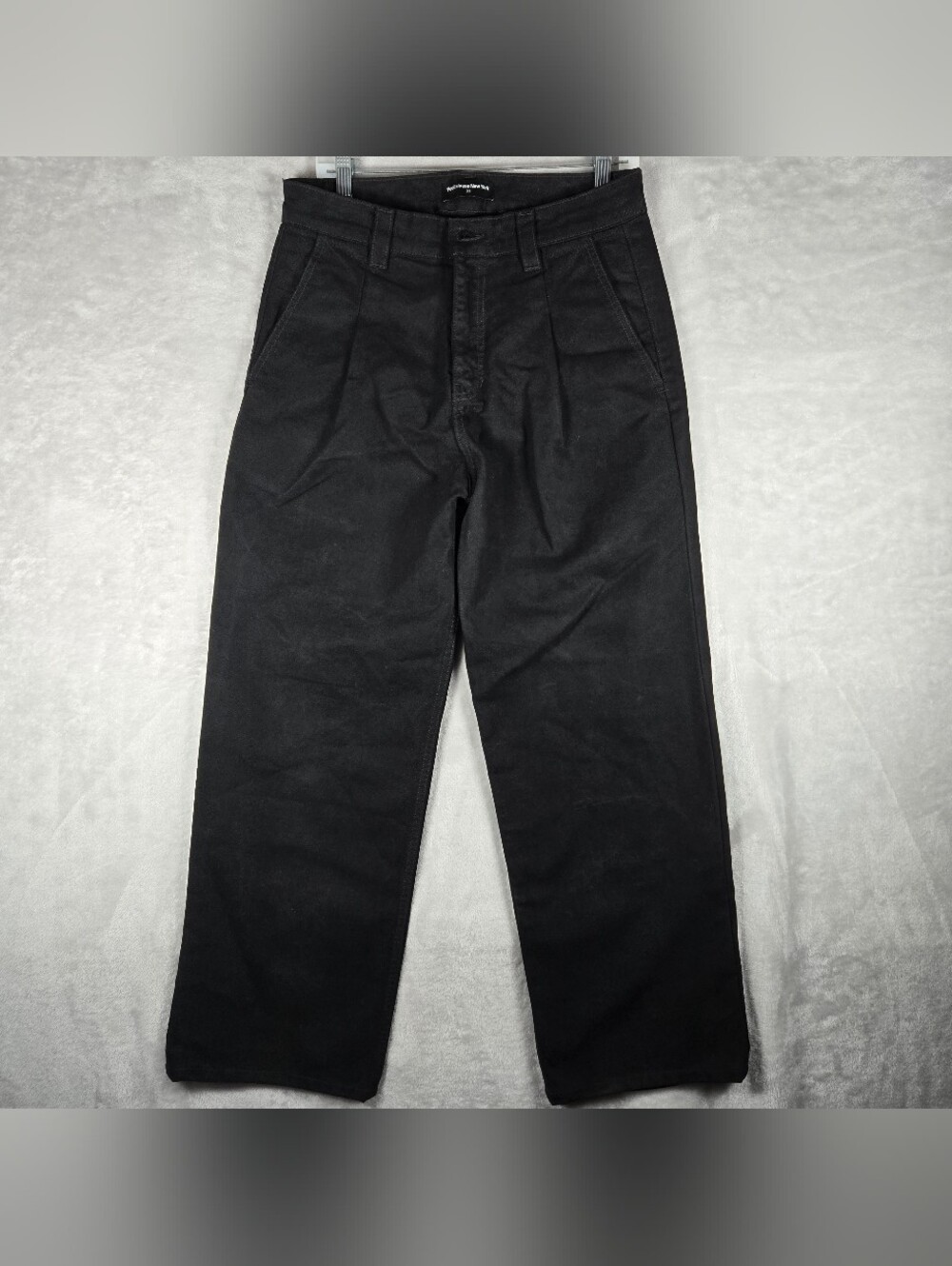 Pool House New York Pleated Baggy Jeans Mens Size 32 Wide-Leg Black 30” Read Des